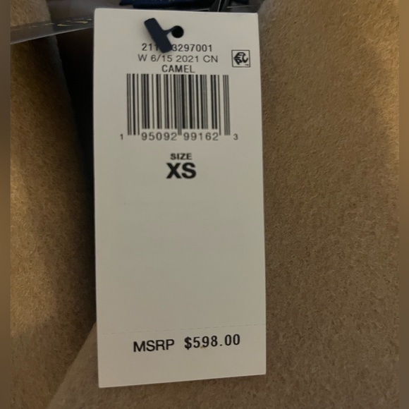 Polo Ralph Lauren Double-Breasted Wool-Blend Camel Peacoat - Picture 5 of 6